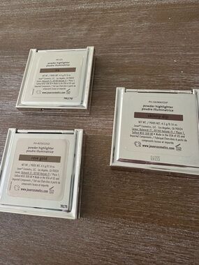 Jouer Compact Powder Highlighters Trio — Rose Gold, Ice, Skinny Dip